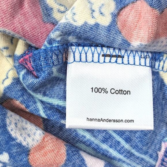 Hanna Andersson Dress Girls Size 8 Blue Floral Stripe Twirly Casual - Picture 5 of 5